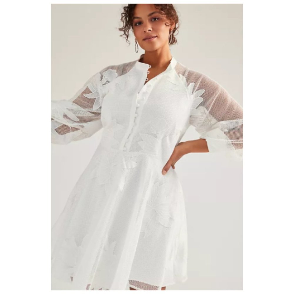NWT Anthropologie Mare Mare Sabine Embroidered Mini Dress XS - Picture 2 of 16